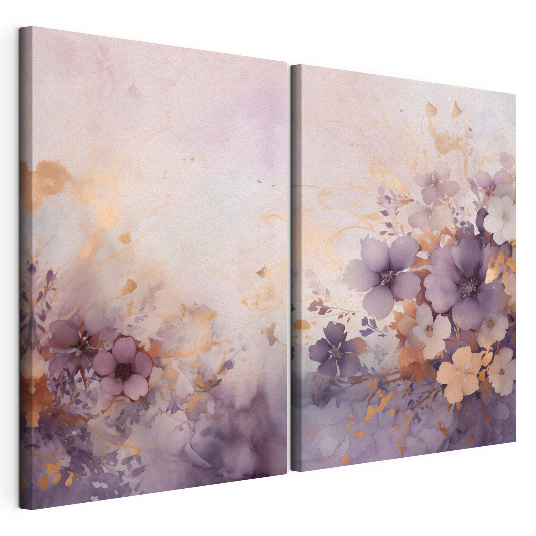 Painting of flowers on a white background