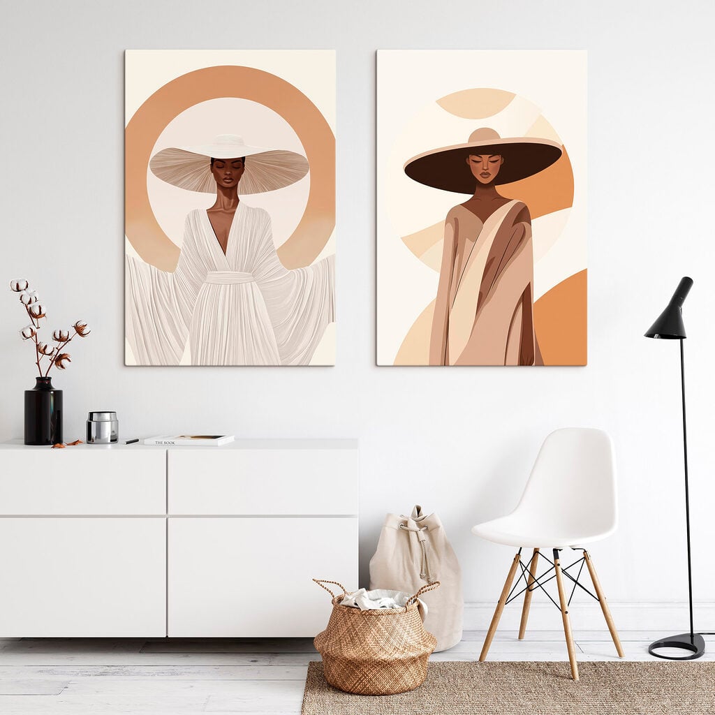 Woman wearing a hat and a robe