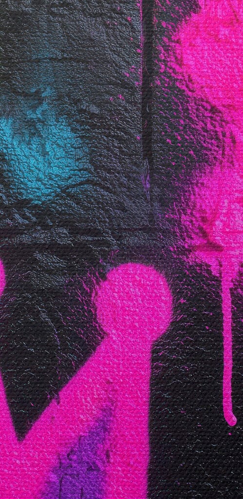 Wall with graffiti on it