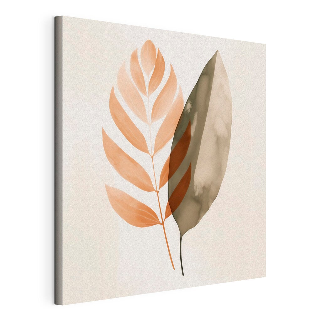 Elegant leaves on a soft background