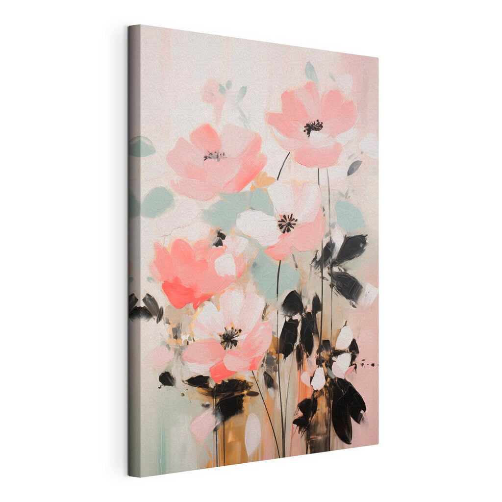 Painting of pink flowers
