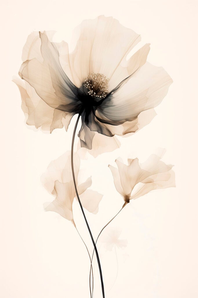 Flower with transparent petals