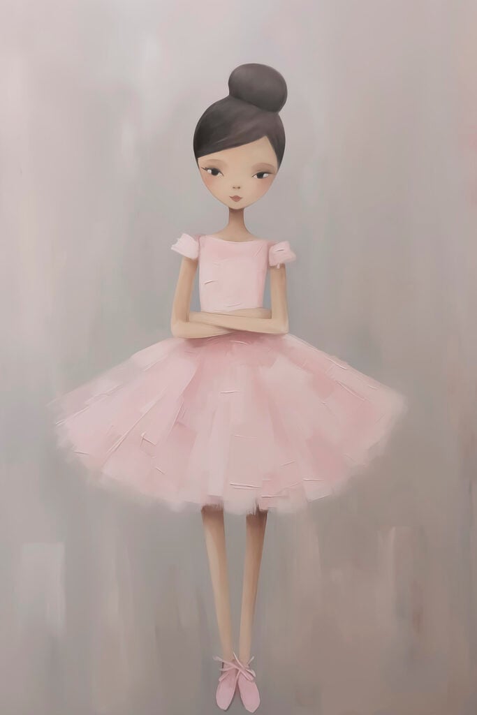 Girl in a pink dress