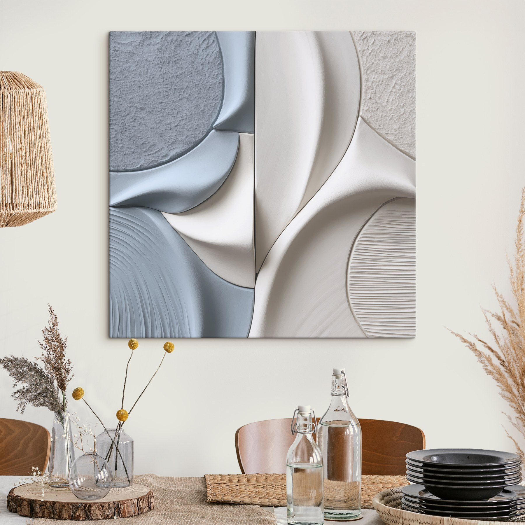 Abstract curves in soothing colors