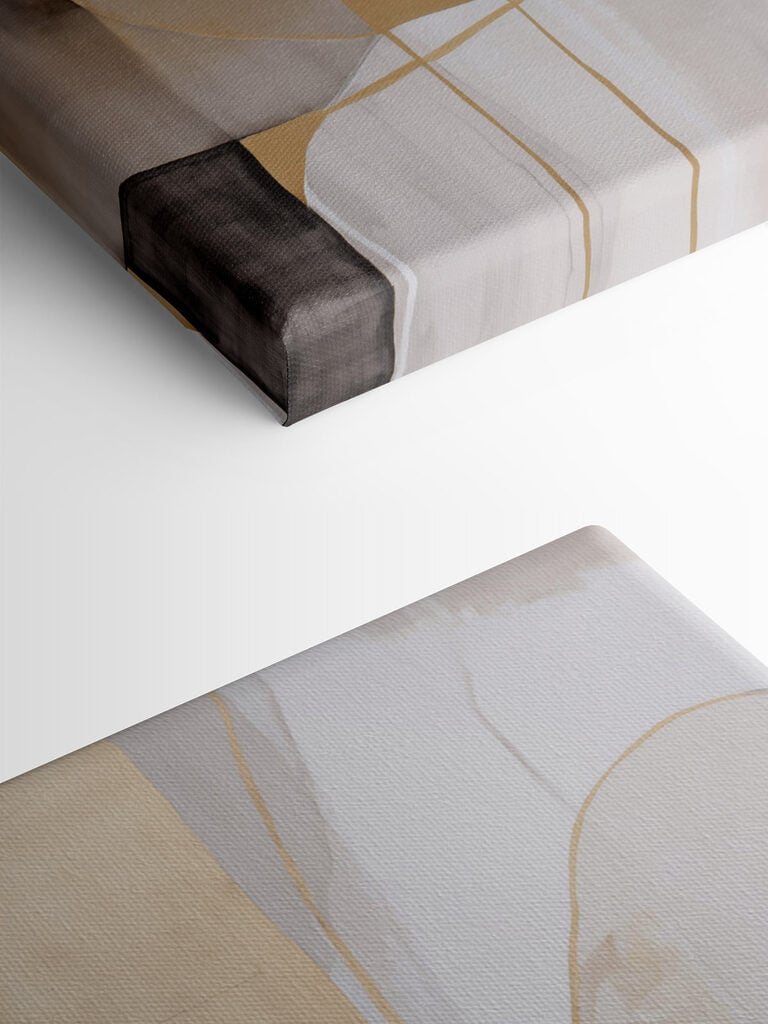 Painting of a white and grey art
