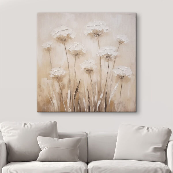 Quadri Dipinto di fiori su una parete