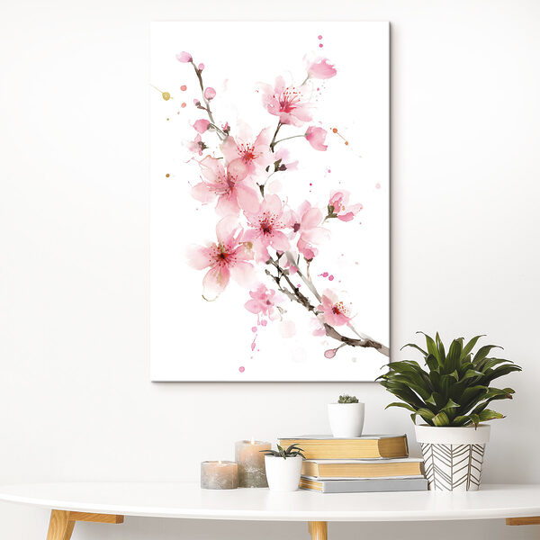 Quadri Acquerello raffigurante fiori rosa