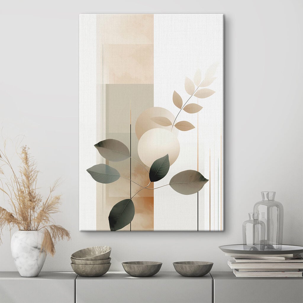 Serene botanical composition in soft hues