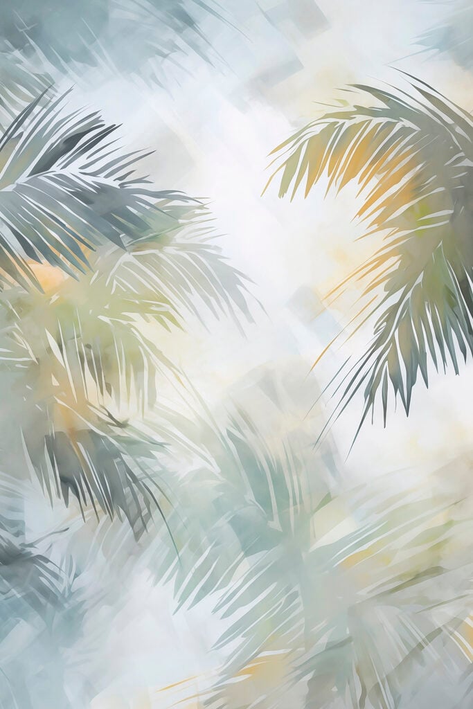 Palm trees in the sky