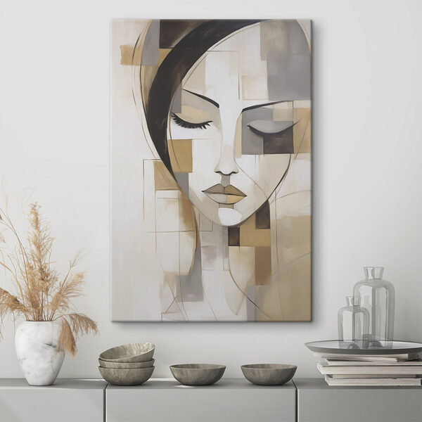 Painting of a woman's face