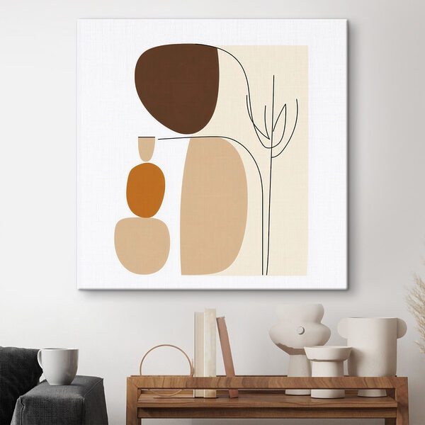 Quadri Quadri Disegno raffigurante una donna e una pianta (COD: s48871)