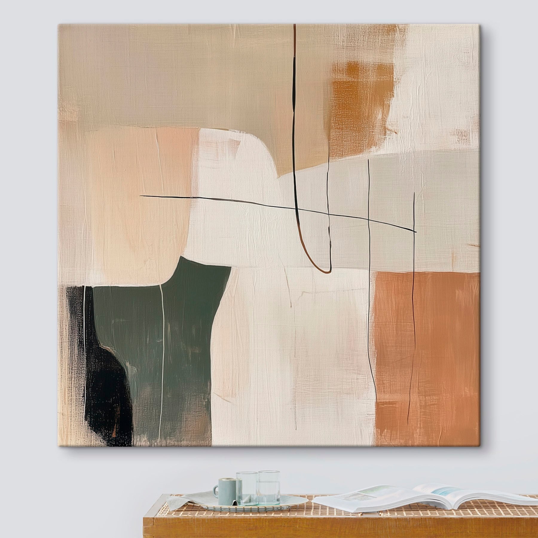 Painting of a white and brown art