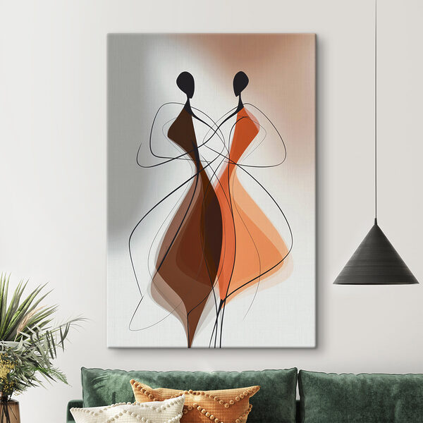 Quadri Quadri Disegno raffigurante due donne in abito da sera (COD: s49129)