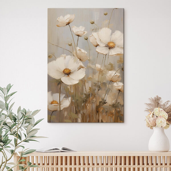 Quadri Quadri Dipinto raffigurante fiori bianchi (COD: s49159)