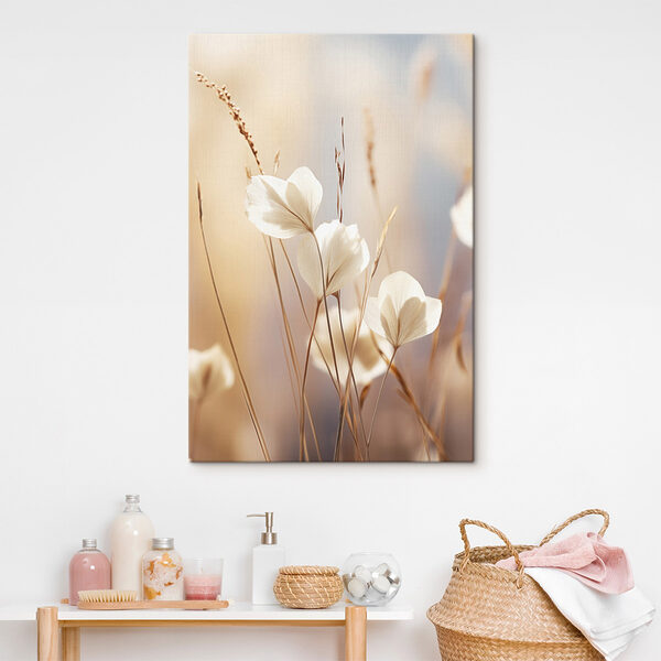 Quadri Quadri Fiori bianchi su una pianta (COD: s49174)