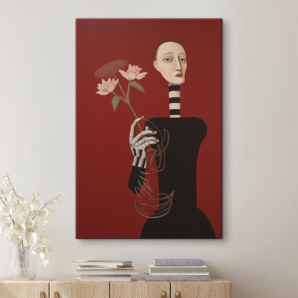 Quadri Quadri Dipinto raffigurante una donna con dei fiori in mano (COD: s49190)