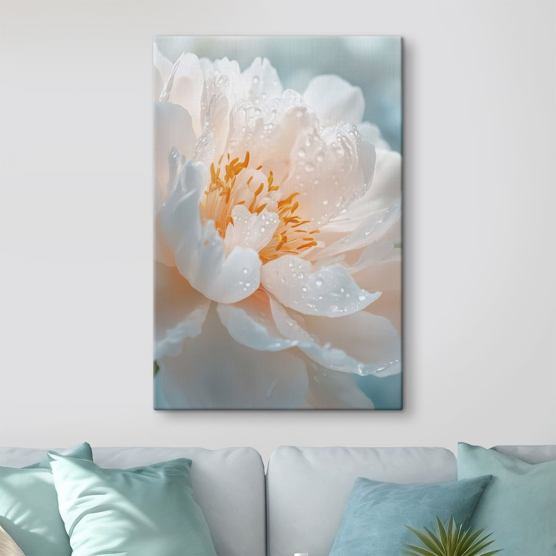 Delicate petals adorned with droplets