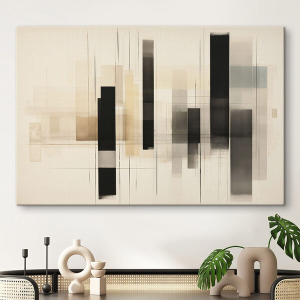 Quadri Quadri Immagine in bianco e nero di una città (COD: s49224)