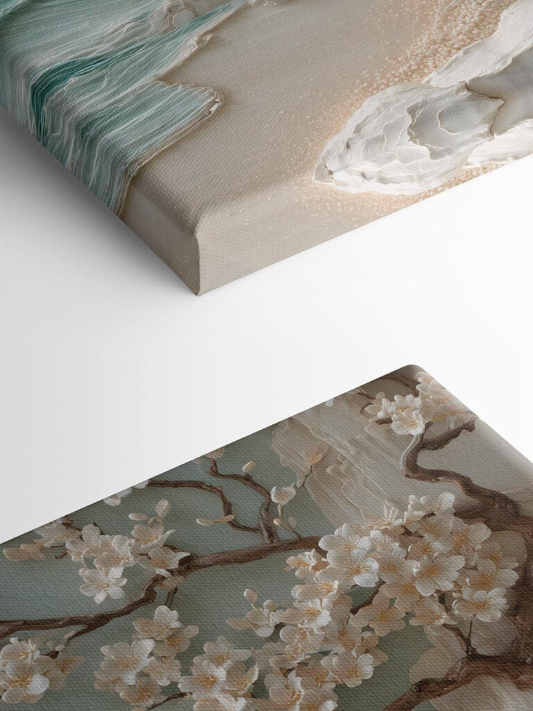 Tree with white flowers on a beach
