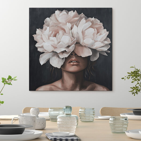 Quadri Quadri Dipinto raffigurante una donna con dei fiori tra i capelli (COD: s49260)