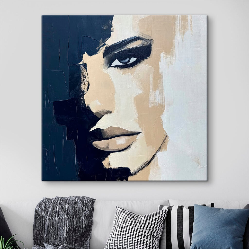 Painting of a woman's face