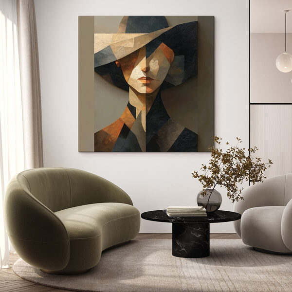 Quadri Quadri Dipinto raffigurante una donna con un cappello (COD: s49313)