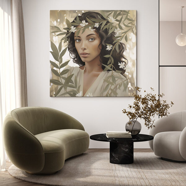Quadri Quadri Donna con dei fiori tra i capelli (COD: s49393)