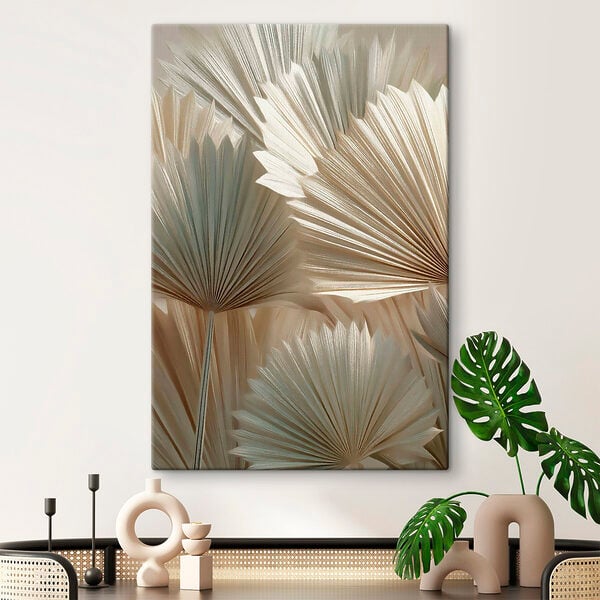 Group of fan shaped leaves